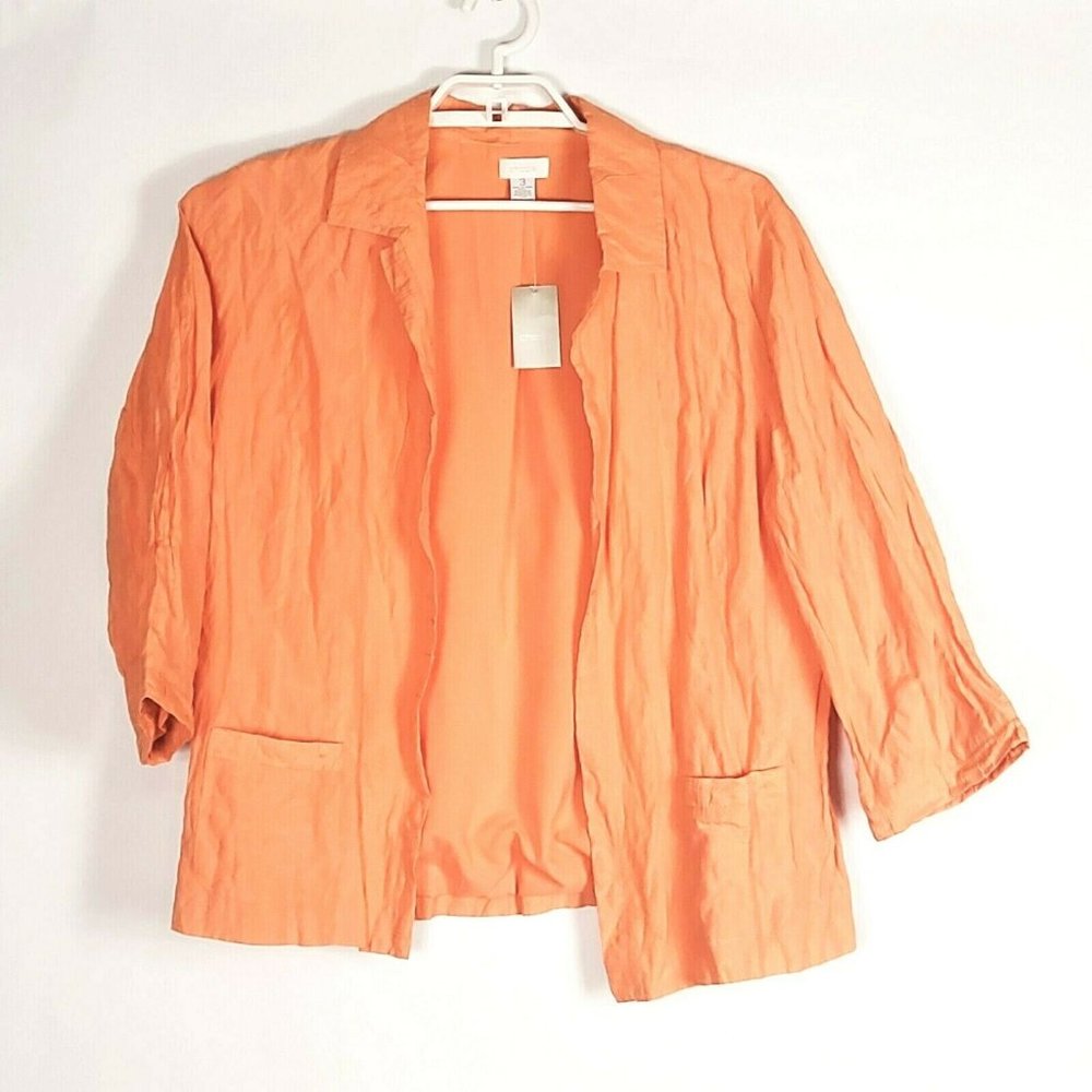 New Chicos Sz 3/XL Cassandra Blazer Women Light